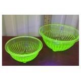 Glow glass 2pc. bowl set