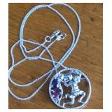 Sterling silver mythological? Zodiac? Necklace