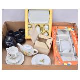 Lot of Mini Porcelain & Pottery Tea Sets. Vintage
