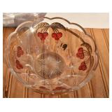 Northwood Glass Cherry & Cable Serving Bowl 9"
