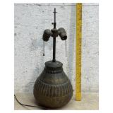 Dovetailed Brass Egyptian Lamp