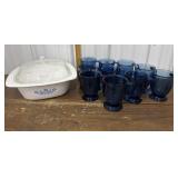 Cornflower Corningware Dutch oven, Anchor Hocking