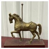 Brass carousel horse figure