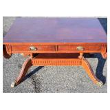 Mahogany Drop Leaf Console or Sofa Table. 22" H x