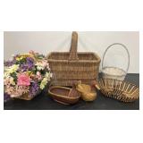 Baskets with bonus flowers