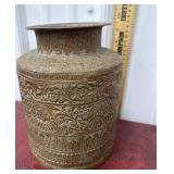 Cooper ornate vase