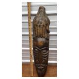 Large carved wooden mask