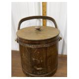 Basketville wooden bucket w/ lid