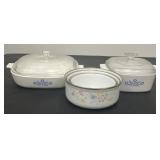 Corningware 2 with lids and mixing bowls