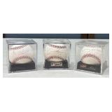 3 Autographed Minor League Baseballs