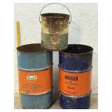 Gulf & Texaco Grease Cans