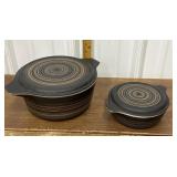 2 Pyrex Terra casserole lidded dishes