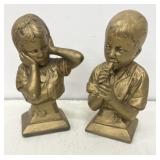 Vintage 1950s Esco Products chalkware bust