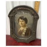 Antique dome frame with portrait