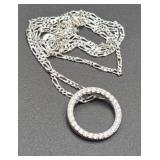 Sterling silver circle necklace chain
