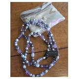 Purple Honora Natural Pearl / Semiprecious Stones