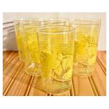 Anchor Hocking Vintage Yellow Rose Tumblers