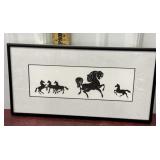 Schernschnitte Horse silhouette art (German)