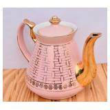 Vintage Hall Pink & Gold "Philadelphia" Basket