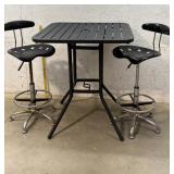 Bistro Table w/ 2 Swivel Chairs 33/39