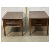 Pair of One Drawer End Stands 22/28/21