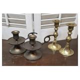 2pr India brass candlesticks