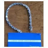 Aquamarine 925 sterling silver tennis bracelet