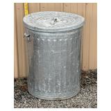 Galvanized Trash Can