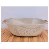 Glidden Pottery Feather Swirl Stoneware Casserole