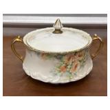 Limoges Artist signed covered Veg