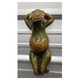 Wall hanging ceramic frog