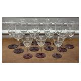 Weston Starburst etched ruby red base cocktail