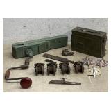 Work Bench Parts, Old Casters , Hinges, Etc.