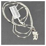 Sterling silver 925 cat necklace