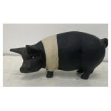 Vintage cast iron pig bank