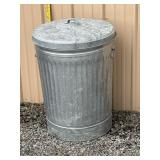 Galvanized Trash Can