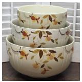 Set 3 Halls Autumn leaf bowls