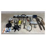 Miscellaneous Tools, Pipe Wrench, Level, etc.