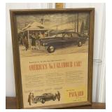Packard Clipper car framed advertisement