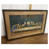 The Last Supper print- nice frame *not perfect