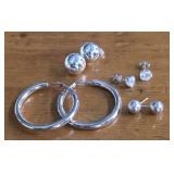 4pr 925 Sterling Silver Earrings