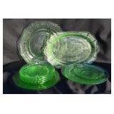 Lot of Uranium-Glow Glass Plates (assorted sizes,