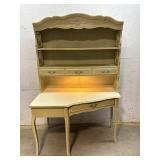 2 Piece French Provincial Corner Desk- 47/31/30 -