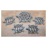 5 Cast Iron Turtle Trivets