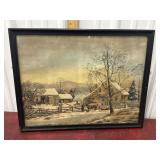 George Henry Durrie  "New England Winter Sceneï¿½