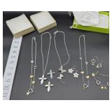 Stainless steel necklaces W/interchangeable