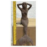 Cast Iron Sitting Mermaid - maybe for a birdbath