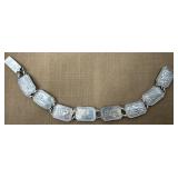 Signed silver Chinese motif storyteller panel