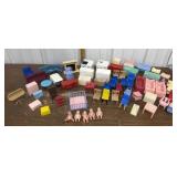 Doll house furniture, baby dolls