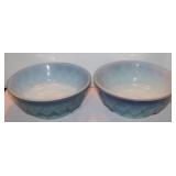 Vintage Fire King Blue Ombre Kimberly Diamond 5"